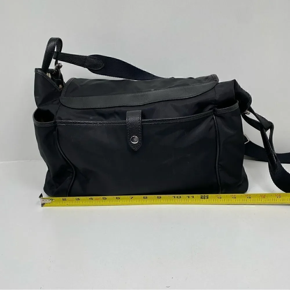 Burberry Flap Nylon Diaper Bag Black